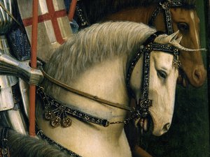 The Knights of Christ (detail) by Hubert & Jan van (1390 1441) Eyck