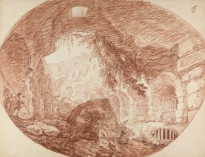 An Artist Seated in the Ruins of the Colosseum, c.1759 by Hubert Robert