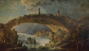 Bridge over the Falls by Hubert Robert