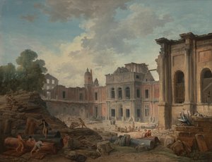 Demolition of the Chateau of Meudon by Hubert Robert