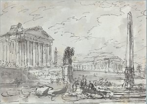 Fantasy on an Ancient Campidoglio by Hubert Robert