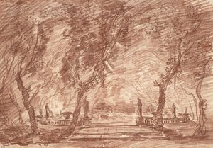 Fountain in the Park by Hubert Robert