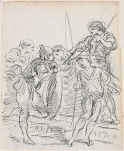 Group of Male Figures Conversing
