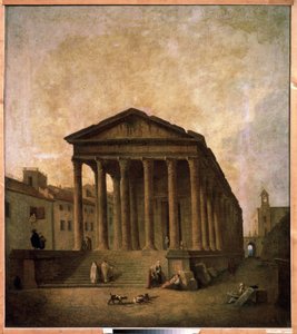 La Maison Carrée, Nimes, c.1780 by Hubert Robert