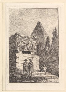 The Sarcophagus by Hubert Robert