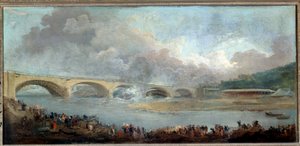 Le decintrement du pont de Neuilly le 22/09/1772 by Hubert Robert