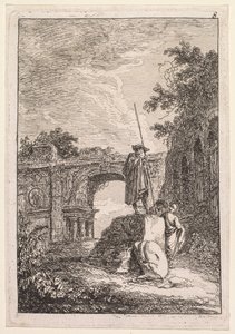 The Evenings of Rome: The Triumphal Arch by Hubert Robert