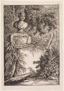 Les Soirées de Rome: The Bust by Hubert Robert