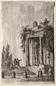 Les Soirées de Rome: The Stairs by Hubert Robert