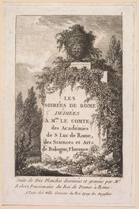 Les Soirées de Rome: Title Page by Hubert Robert