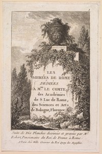 Les Soirées de Rome: Title Page by Hubert Robert