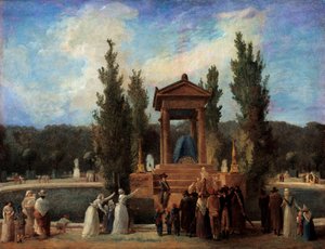 Monument Elevated at the Tuileries in Honor of Jean Jacques Rousseau by Hubert Robert
