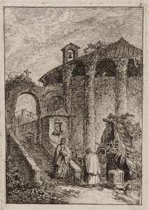 Plate Five from Evenings in Rome by Hubert Robert