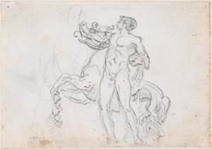 Statue of Alexander and Bucephalus [recto] by Hubert Robert