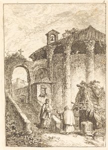 The Ancient Temple by Hubert Robert