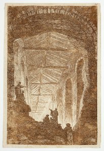 The Antique Gallery, plate ten from Les Soirées de Rome by Hubert Robert