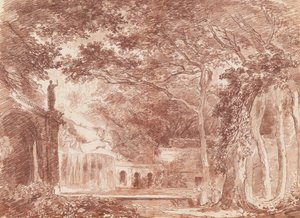 The Oval Fountain in the Gardens of the Villa d