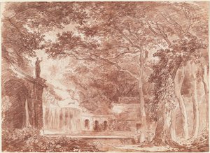 The Oval Fountain in the Gardens of the Villa d
