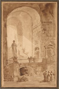 Vaulted Staircase, c1770-1779 by Hubert Robert