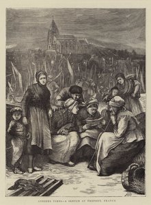 Anxious Times, a Sketch at Treport, France by Hubert von Herkomer