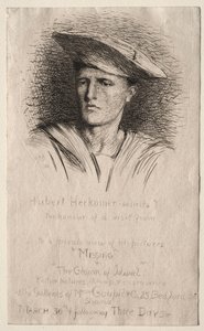 Head of a Young Man by Hubert von Herkomer