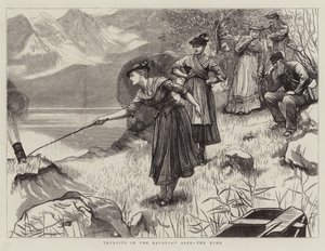 Tourists in the Bavarian Alps, the Echo by Hubert von Herkomer
