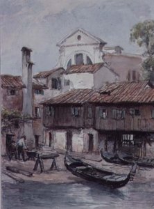 Shipyard near the Church of San Trovaso, Venice by Hugh Carter