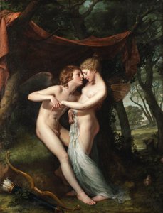 Cupid and Psyche in the Nuptial Bower by Hugh Douglas Hamilton