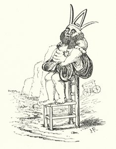 King Canute (lithograph) by Hugh Rowley