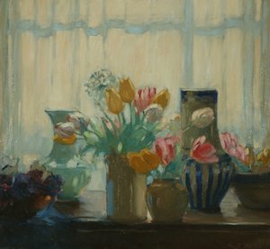 Flowers in the Window by Hugh Wallis