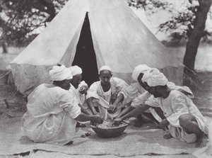 Africa: Arab Sailors at a Meal by Hugo Adolf Bernatzik