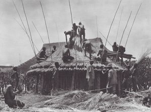 Africa: Erection of Rest-House Near Amadi by Hugo Adolf Bernatzik