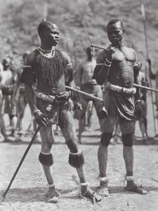 Africa: Nuba rattle-dancers by Hugo Adolf Bernatzik