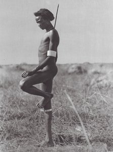 Africa: Nuer, resting position by Hugo Adolf Bernatzik