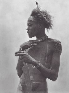 Africa: Nuer Warrior with Tribal Mark on Forehead by Hugo Adolf Bernatzik