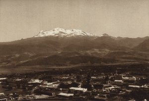 Mexico: Amecameca with Iztaccihuatl by Hugo Brehme