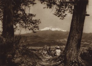 Mexico: Amecameca with Iztaccihuatl by Hugo Brehme