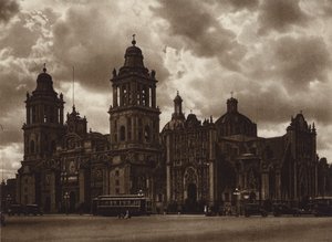 Mexico: Mexico City, The Cathedral by Hugo Brehme
