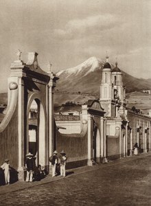 Mexico: Chalchicomula with Pico de Orizaba by Hugo Brehme