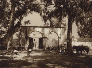 Mexico: Xochimilco, Church Entrance by Hugo Brehme