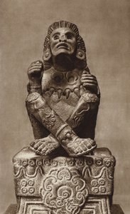 Mexico: Xochipilli with mask, National Museum by Hugo Brehme
