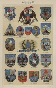 Coats of arms of countries of the Americas by Hugo Gerard (after) Strohl