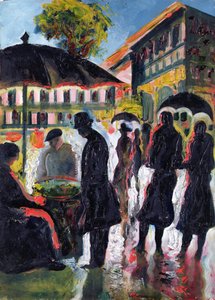 The Chestnut Seller by Hugo Scheiber