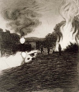 Midsummer Bonfires by Hugo Simberg