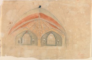 Orb-weaver Spider, Sketch for Tampere Cathedral by Hugo Simberg