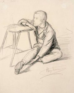 Seated Boy by Hugo Simberg