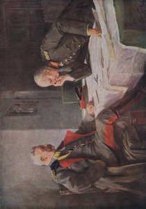 Studying a War Plan, Illustration from Hindenburg, 1922