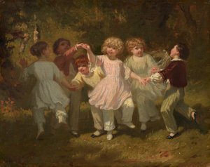 Children Playing in a Park, c.1860 by Hugues Merle