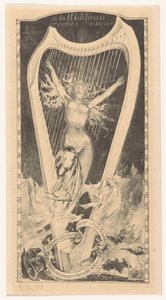 Maria Malibran before harp