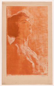 Portrait of a Woman with Bare Upper Body